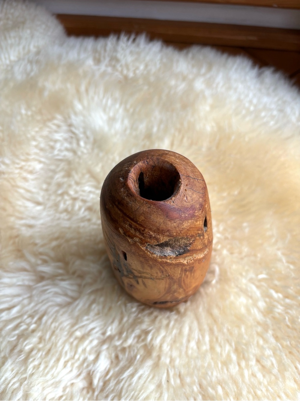Vintage Wood Burl Bud Vase - Picture 2 of 6